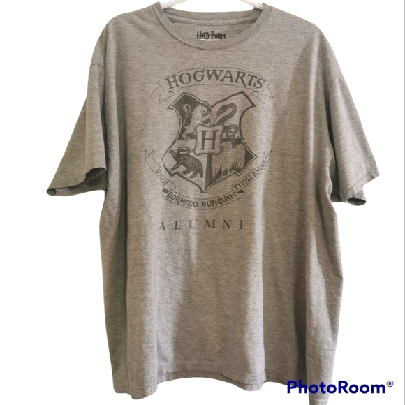 Hot Topic Harry Potter Hogwarts Alumni Grey T-Shirt 2XL - Picture 2 of 3